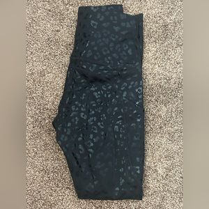 Leggings black leopard print